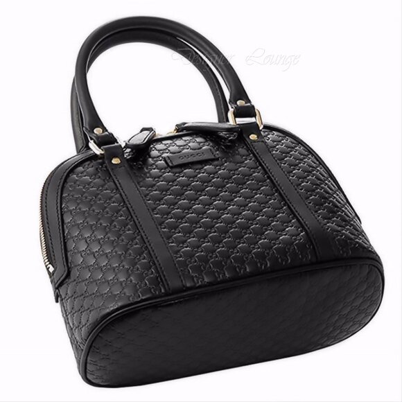 NEW GUCCI MicroGuccissima GG Crossbody Black Leather Dome Bag Small $1,950 - Picture 5 of 15